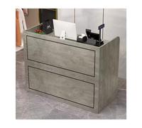 Scrivania moderna a forma di L con cassetti e bancone chiudibili a chiave, elegante reception per cassa e atrio, 100 cm, perfetta per uffici e sale d'attesa