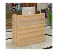 Scrivania moderna a forma di L per cliniche e saloni, 80 cm, elegante bancone frontale in legno, ideale per saloni di parrucchiere e spazi commerciali, soluzione per reception contemporanea