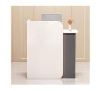 Scrivania moderna a LED per reception, con cassetti chiudibili, piccolo, mobile da ufficio per atrio, negozi e ufficio, lunghezza 80 cm, elegante bancone per ricevimenti