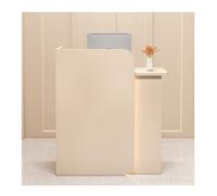 Scrivania moderna a LED per reception, con cassetti chiudibili, piccolo mobile da ufficio per atrio, negozio e ufficio, lunghezza 100 cm, elegante e funzionale