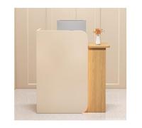 Scrivania moderna a LED per reception, con cassetti chiudibili, piccolo, per sala d'ingresso, negozio e ufficio, lunghezza 100 cm, elegante bancone per ricevimenti