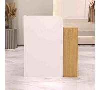 Scrivania moderna bianca con cassetti bloccabili pannelli privacy tavolo negoziazione per uso commerciale in ingresso e negozio elegante mobili hall
