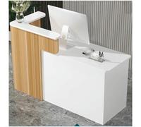 Scrivania moderna con cassetti bloccabili, robusto e piccolo bancone anteriore, per salone di bellezza o reception, design elegante per una gestione efficiente dello spazio