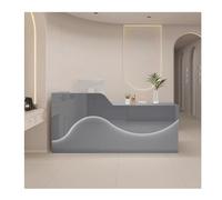 Scrivania moderna con cassetti chiudibili a chiave, bancone al dettaglio per salone e ufficio, design elegante e durevole, soluzione di ricezione efficiente per le aziende
