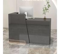 Scrivania moderna con cassetti chiudibili a chiave, elegante bancone frontale per casa, ufficio e spazi commerciali, design elegante e organizzazione funzionale