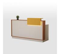 Scrivania moderna con cassetti chiudibili a chiave, elegante bancone per sala e salone di bellezza, design elegante, contenitore funzionale, aspetto professionale