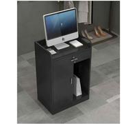 Scrivania moderna con cassetti chiudibili a chiave, elegante e piccola, per salone, ufficio, vendita al dettaglio, design curvo in MDF per una maggiore funzionalità ed estetica
