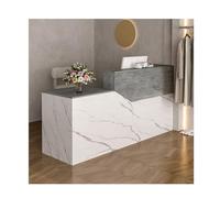 Scrivania moderna con cassetti chiudibili, elegante bancone per salone, ufficio, clinica aziendale e casa, 120 cm, design lato sinistro per una maggiore funzionalità