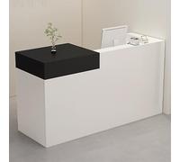 Scrivania moderna con cassetto chiudibile a chiave, ideale per ufficio o reception, spazio aperto, 100 x 50 x 100 cm