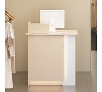 Scrivania moderna con cassetto chiudibile a chiave per salone di bellezza & SPAStylish tavolo negoziale in albicocca calda 80 x 45 x 95 cm arredamento ufficio funzionale