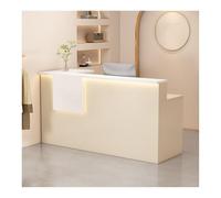 Scrivania moderna con LED per sala d'accoglienza e salone, con ampia scrivania, elegante scrivania per ufficio (C3 sinistra, 120 cm), perfetta per saloni e uffici