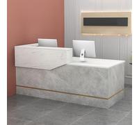 Scrivania moderna con luce LED, cassetti chiudibili, armadietto e bancone per ingressi, saloni, spazi commerciali, uffici domestici e aree di accoglienza