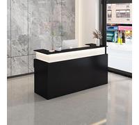 Scrivania moderna con luci a LED, cassetti e ripiano per tastiera, per ufficio, soggiorno e corridoio, mobili eleganti e funzionali per la casa e lo spazio di lavoro