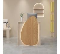 Scrivania moderna con piccolo cassetto frontale e fori per la gestione dei cavi, per saloni, rivenditori, casa, ufficio, soluzione elegante e funzionale per spazi di lavoro