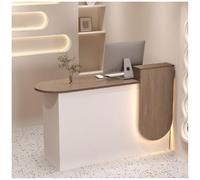 Scrivania moderna con serratura Sto e ripiani ideale per saloni di vendita al dettaglio, uffici domestici e aree chut, 2,80 x 50 x 85 cm, design slish & Functal