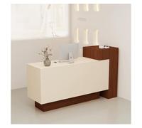 Scrivania moderna in legno con contenitore chiudibile a chiave, perfetta per uffici e soggiorni, mobili eleganti e funzionali per postazioni di lavoro