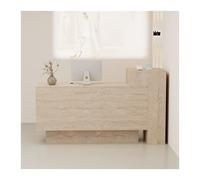 Scrivania moderna in legno con contenitore chiudibile a chiave, perfetta per uffici e soggiorni, soluzione di arredo elegante e funzionale
