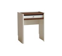 Scrivania moderna in legno massello con specchio e luci, piccola toletta compatta con cassetti portaoggetti, scrivania da trucco per camerino, camera da letto(70cm, Table)