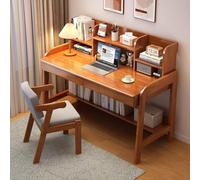 Scrivania moderna in legno massello, stile metà secolo, per casa e ufficio, con cassettiera e cassetti, postazione di lavoro multiuso per computer per piccole camere da letto e appartamenti (colore