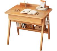 Scrivania Moderna In Legno Naturale, Scrivania Da Ufficio In Legno Con Cassetti E Ripiani, Postazione Di Lavoro Per Scrivania, Scrivania Da Studio Semplice Scrivania Per (Size:80cm,Color:Colore legno)