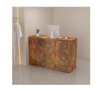 Scrivania moderna in legno per computer, bancone per saloni di bellezza, casa, ufficio, postazione di lavoro, elegante scrivania per reception, 90 cm, design salvaspazio