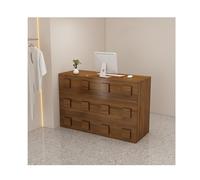 Scrivania moderna in legno per computer, bancone reception per saloni di bellezza, tavolo checkout al dettaglio, mobili per casa e ufficio, altezza 110 cm, postazione di lavoro elegante e funzionale