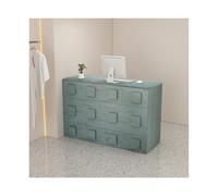 Scrivania moderna in legno per computer, elegante bancone per sala di bellezza, casa, ufficio, 90 cm, con contenitore, design contemporaneo
