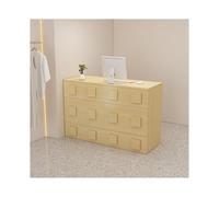 Scrivania moderna in legno per computer, elegante bancone per sala di bellezza, casa, ufficio e postazione di lavoro, lunghezza 90 cm, design versatile e funzionale