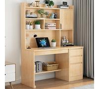 Scrivania moderna in legno per computer, ideale per l'ufficio domestico o come postazione di lavoro per studenti, con 3 cassetti e ripiano. Un tavolo elegante e funzionale per organizzare al