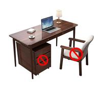 Scrivania moderna in noce per casa e ufficio, con cassetto e armadietto, piccolo spazio per studio, scrivania per soggiorno, semplice postazione di lavoro per PC (scrivania da 99 cm)
