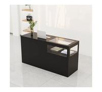 Scrivania moderna in stile retrò con display in vetro temperato, elegante bancone frontale per negozi di abbigliamento, parrucchieri e boutique, perfetto per il coinvolgimento dei clienti