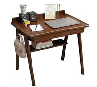 Scrivania moderna Mid-Century in noce per casa e ufficio 2 Der Wortat con cartmenti Sto Slish e Functal 80x60x75cm