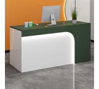 Scrivania moderna multifunzionale per reception, con cassetti bloccabili, bancone per la vendita al dettaglio, vassoio per tastiera e gestione dei cavi, per casa, ufficio, saloni e spa