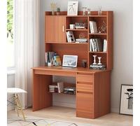 Scrivania moderna per casa e ufficio con ripiano portaoggetti, studio con armadio e libreria, computer portatile (120 x 45 x 163 cm, dimensioni: 100 x 45 x 163 cm)