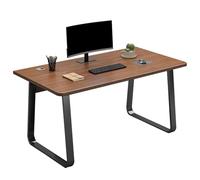 Scrivania moderna per computer con robuste gambe trapezoidali in metallo, telaio in acciaio spesso, tavolo compatto per ufficio e gaming, per scrivere e giocare a casa (140 cm)