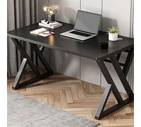 Scrivania moderna per computer da 119,4 cm con struttura in metallo, resistente per casa, ufficio e gaming, elegante finitura bianca, gestione dei cavi, tavolo da scrittura versatile per la