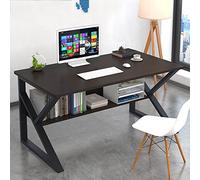 Scrivania Moderna per Computer da 40" Nera con libreria - Elegante scrivania per Ufficio e Studio con Spazio di archiviazione per Piccoli spazi, Ideale per l'uso e l'organizzazione del lapto