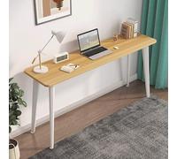 Scrivania moderna per computer da casa e ufficio con gambe in metallo, 160 x 40,6 cm, postazione di lavoro da gioco per camera da letto e soggiorno, design elegante e funzionale