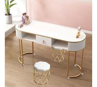 Scrivania moderna per nail tech con cassetti e ripiani Chiodo in legno professionale per salone di bellezza e spa