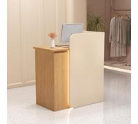 Scrivania moderna per reception con bancone, L-Shap Cashier Front Desk con cassetti bloccabili, piccolo tavolo da ricevimento per ufficio salone di bellezza