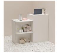 Scrivania moderna per reception, con cassetti bloccabili, guide in metallo, tripla sezione e doppio piano di lavoro rinforzato, ideale per negozi di abbigliamento e aree di ricevimento