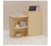 Scrivania moderna per reception, con cassetti bloccabili, tripla sezione, guide metalliche, doppio piano di lavoro rinforzato, ideale per negozi di abbigliamento e reception