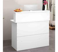 Scrivania moderna per reception con cassetti chiudibili a chiave, grande scrivania per hotel, negozi di fiori al dettaglio, mobili da ufficio eleganti e funzionali per una migliore esperienza del