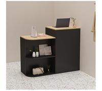 Scrivania moderna per reception, con cassetti chiudibili, tripla sezione, guide metalliche, doppio piano di lavoro rinforzato, ideale per negozi di abbigliamento e reception