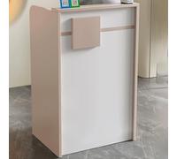 Scrivania moderna per reception, con cassetti e armadietti, ideale per clinica, atrio, salone o ufficio, 120 cm, colore: cachi