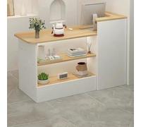 Scrivania moderna per reception, con cassetti, ripiani aperti per ingressi, saloni, vendita al dettaglio, uffici domestici