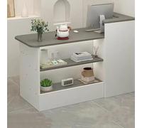 Scrivania moderna per reception, con cassetti, ripiani aperti per ingressi, saloni, vendita al dettaglio, uffici domestici