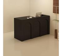 Scrivania moderna per reception, con cassetto, chiudibile a chiave, passacavi per ingresso e casse