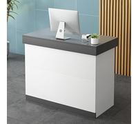 Scrivania moderna per reception, elegante bancone da ufficio con cassetti, per ambienti commerciali e aziendali, design lussuoso per migliorare l'esperienza del cliente