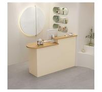 Scrivania moderna per reception, elegante tavolo da banco anteriore per ufficio e salone, design rettangolare (100 x 50 cm), scrivania di benvenuto professionale per migliorare le prime impressioni